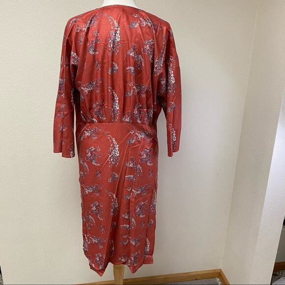Anama Rust Long Tie Kimono S - Picture 3 of 7